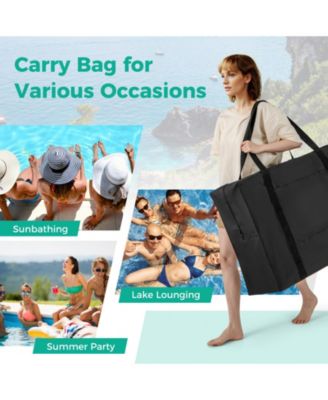 8.7 Ft Inflatable Floating Dock with Detachable Ladder and Mesh Swim Lounge