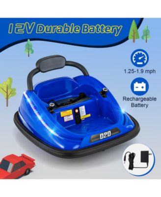 12V Kids Bumper Car Ride On Toy with Remote Control and 360° Spin