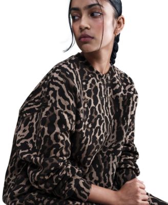 Women's Phoenix Fleece Oversized Printed Crew-Neck Sweatshirt