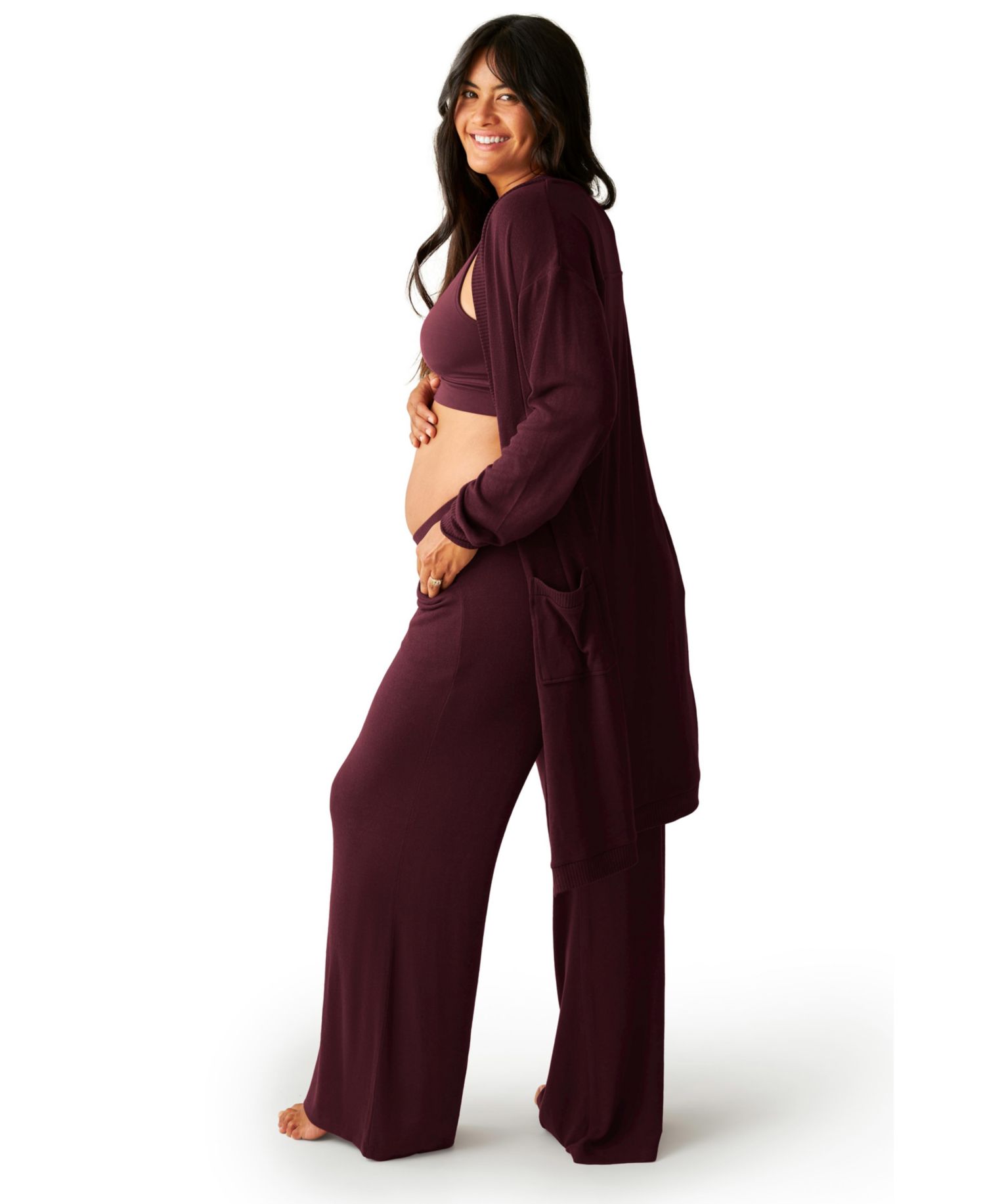 Maternity CozyKnit Long Cardigan