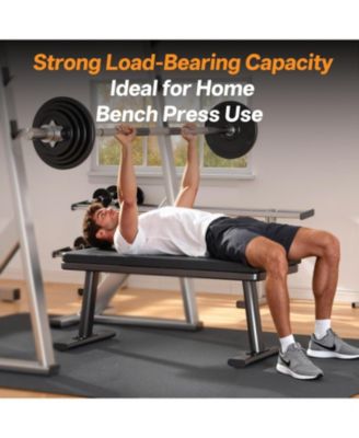 Flat Bench 1455LBS Weight Bench for Home Gym Workout Bench with Adjustable foot Caps Multipurpose Strength Training Bench Press for Full Body Workout