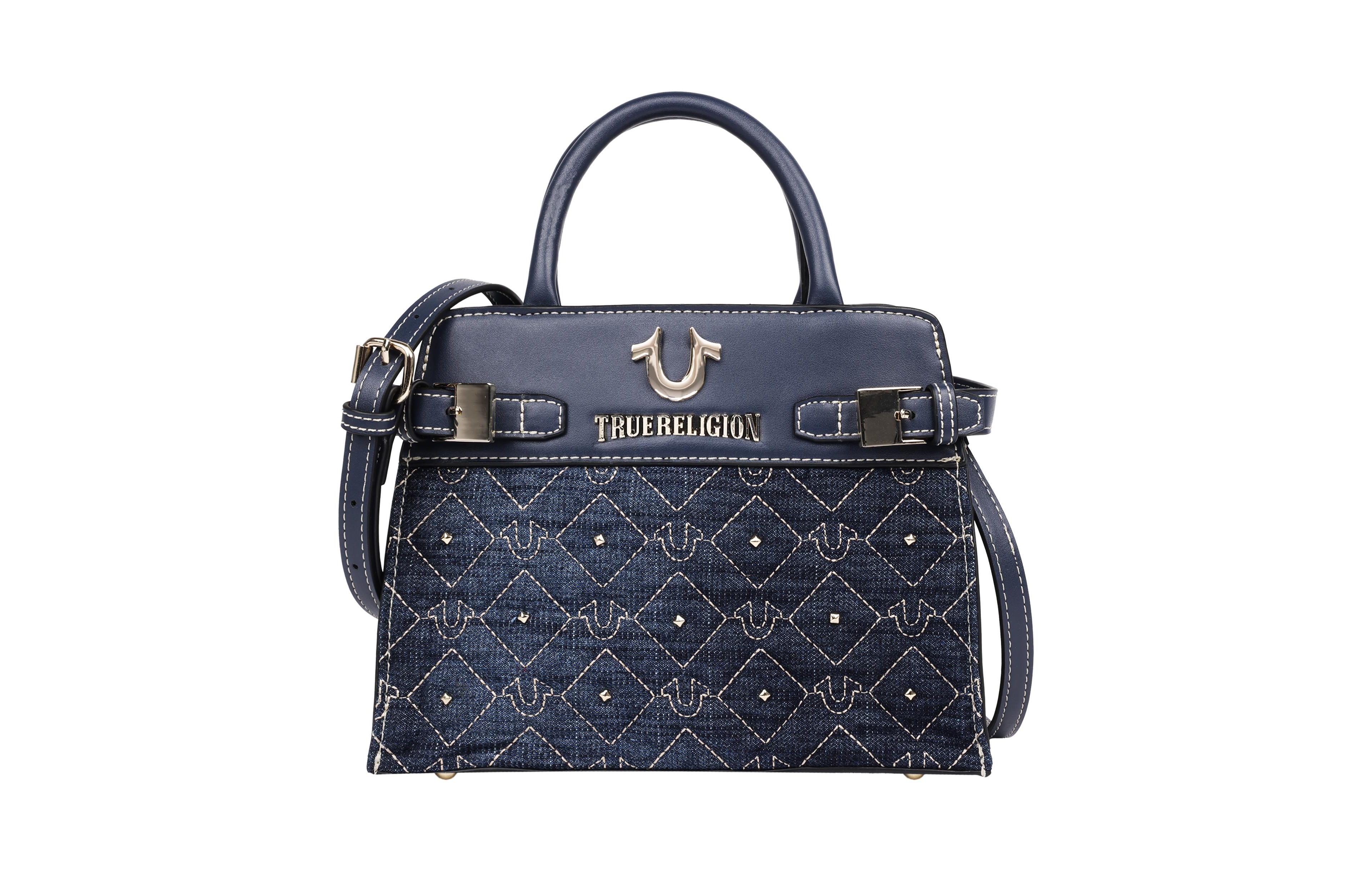 True Religion Studded Denim Tote