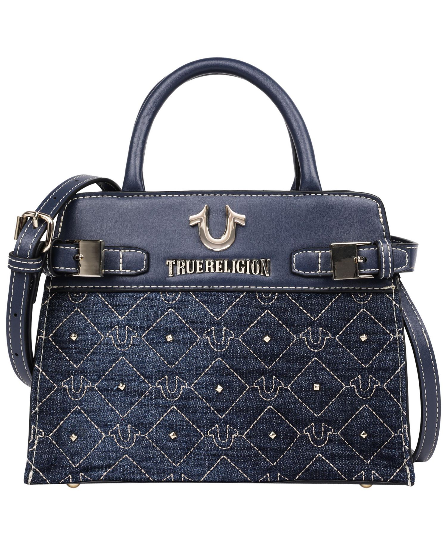 Studded Denim Tote