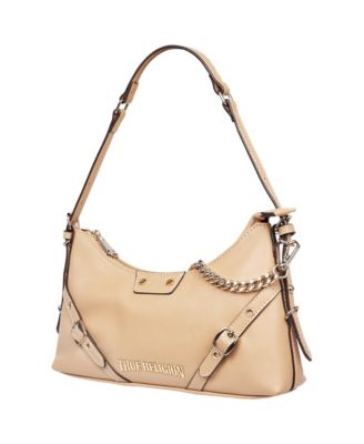 Smooth PU Belted Shoulder Bag