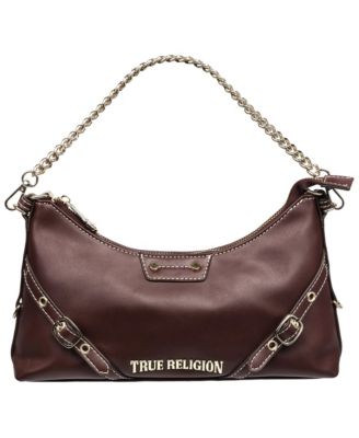 Smooth PU Belted Shoulder Bag