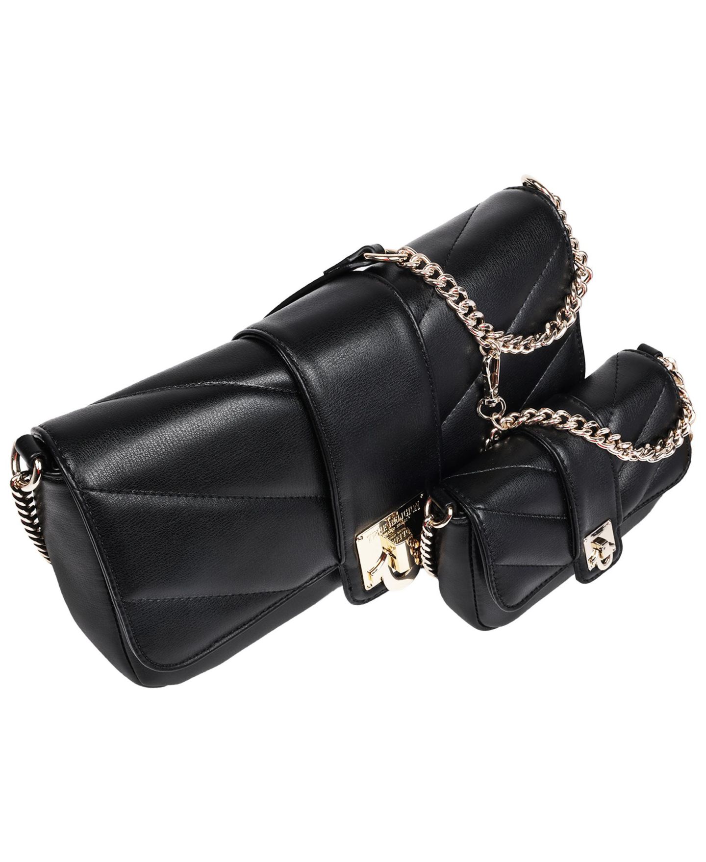 Женская сумка True Religion Quilted Flap Shoulder Bag with Mini, цвет: Чёрный — фото 5