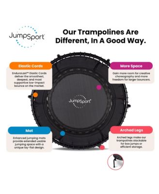 370 Home Gym 39" Heavy Duty Fitness Trampoline with 4-In-1 DVD, Black