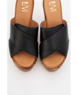 Lois Wedge Leather Sandal (Women)