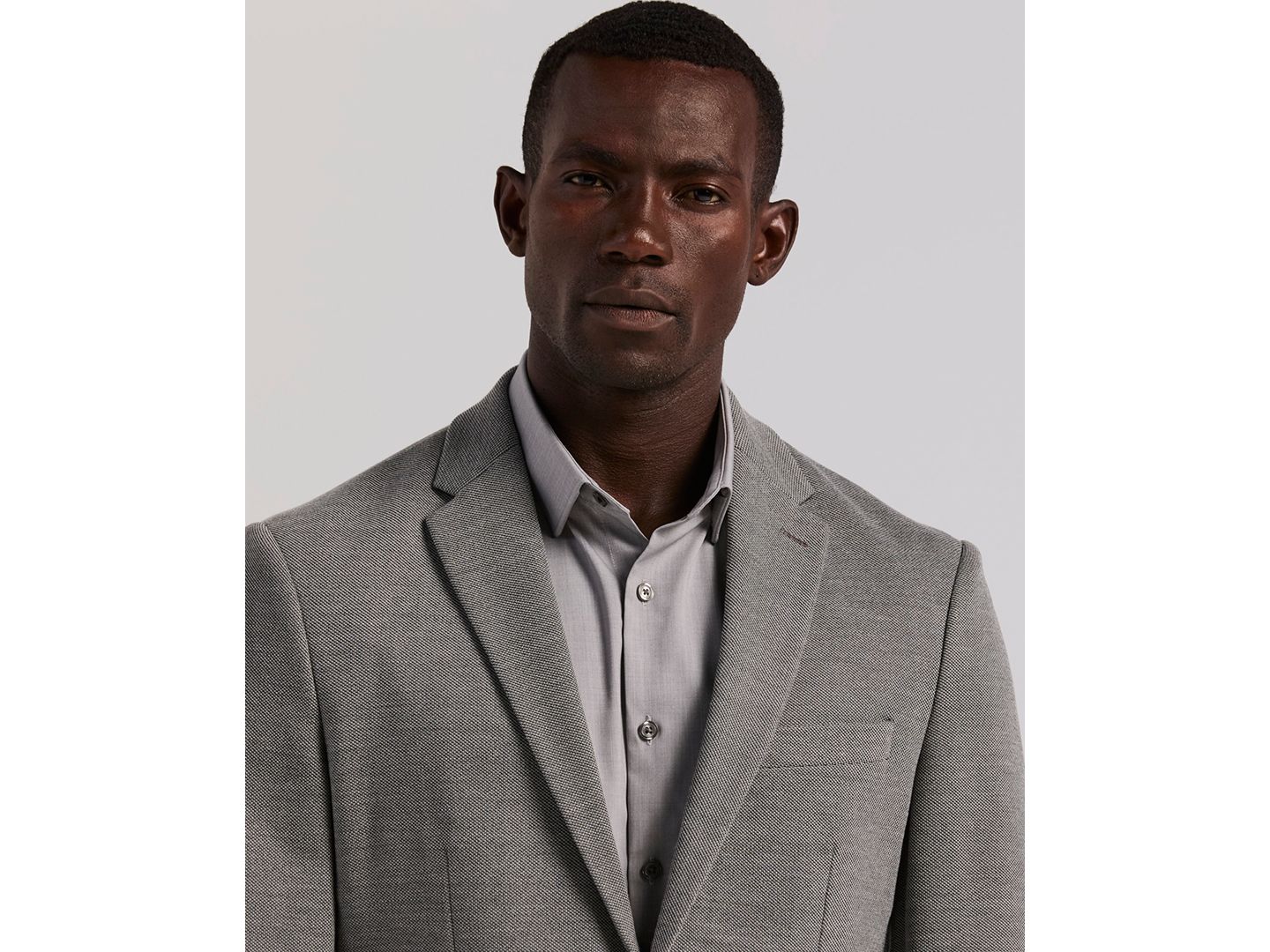 Мужская куртка Perry Ellis Single Breasted Textured Blazer, цвет: Чёрный клетчатый — фото 3