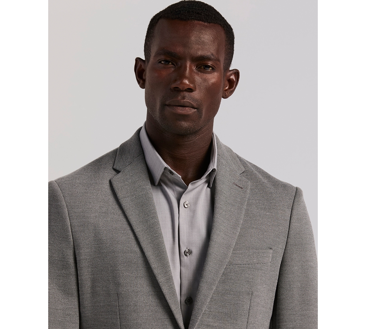 Perry Ellis Men's Single Breasted Textured Blazer Jacket In Gray