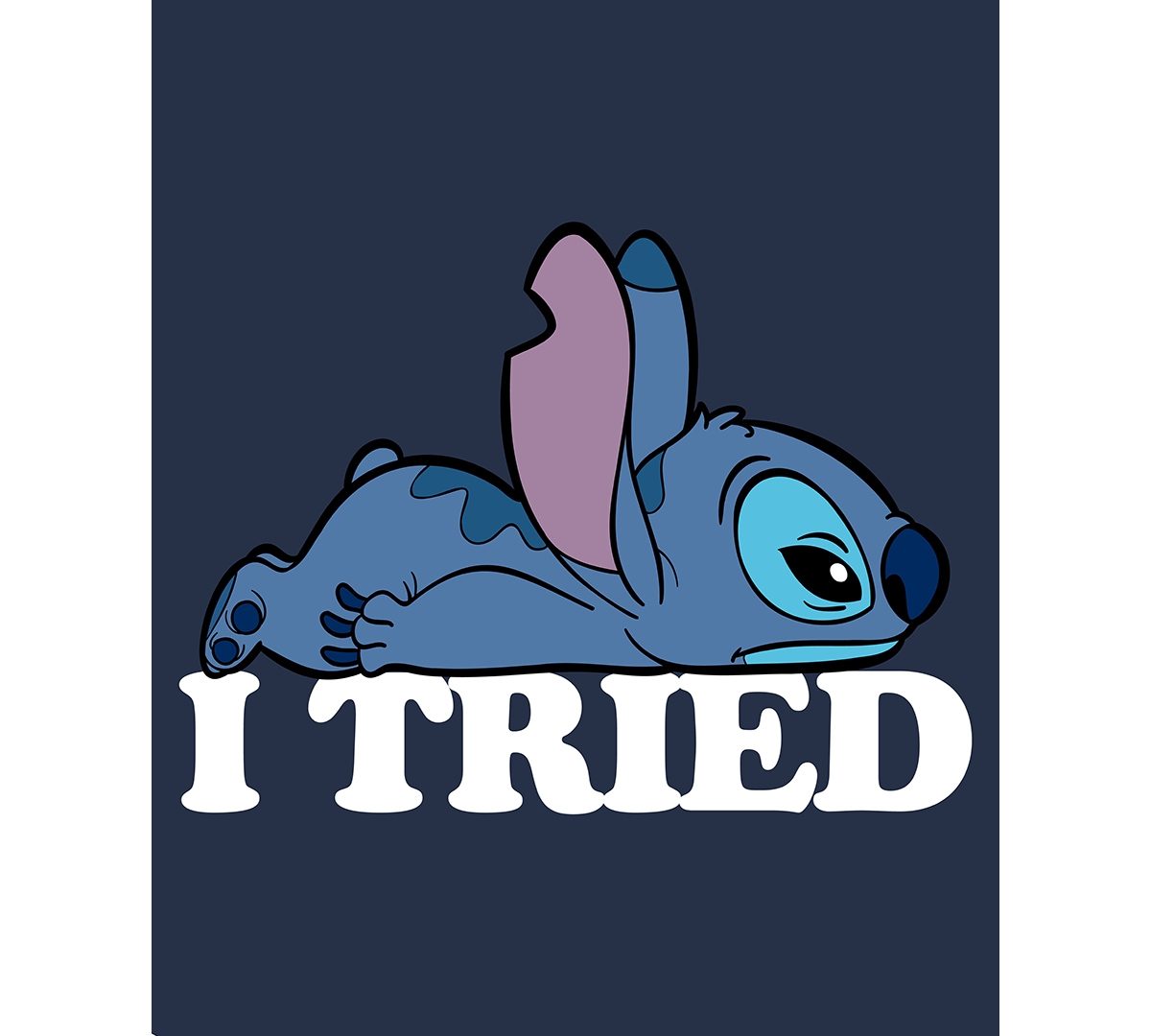 Hybrid Apparel Men's Stitch I Tried Crewneck T-shirt In Blue