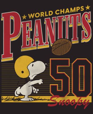 Men's Snoopy Football Crewneck T-Shirt