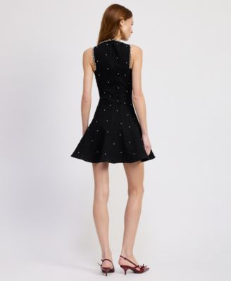 Women's Leah Denim Embellished Sleeveless Mini Dress