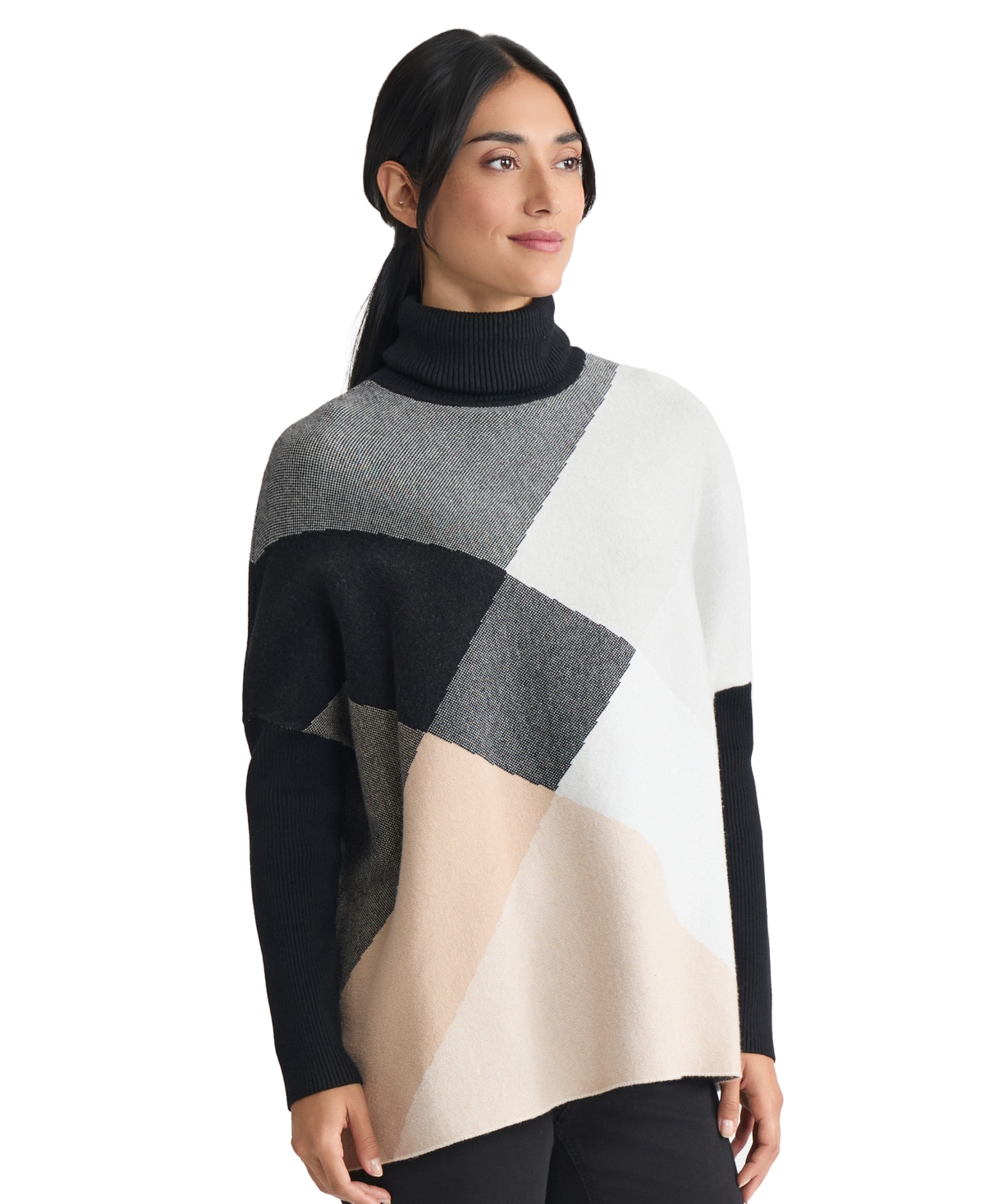 Jones New York Petite Turtle Neck Long Sleeve Sweater