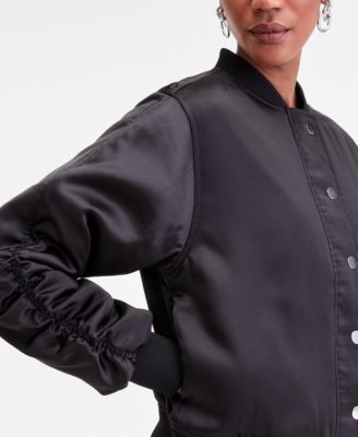 Women's Satin Bomber Jacket, Macy's Exclusive