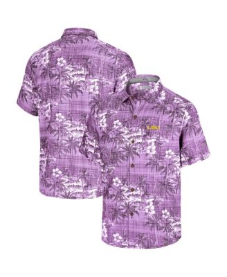 Tommy Bahama - Men's Purple LSU Tigers Coconut Point Palmetta IslandZone Camp Button-Up Shirt