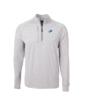 Men's Heather Gray Detroit Lions Big Tall Adapt Eco Knit Quarter-Zip Pullover Sweatshirt