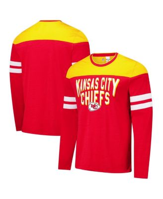 G-III Sports by Carl Banks - Men's Red/Gold Kansas City Chiefs Adaptive Hail Mary Long Sleeve T-Shirt