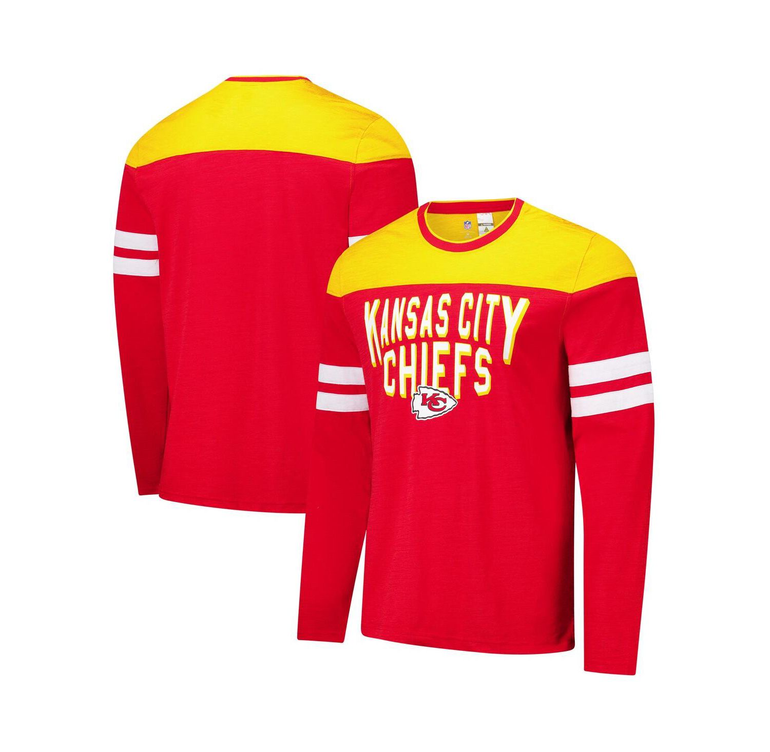 Men's Red/Gold Kansas City Chiefs Adaptive Hail Mary Long Sleeve T-Shirt