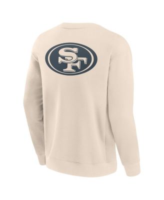 Men's Cream San Francisco 49ers Elements Future Ground Lettering Pullover Sweatshirt