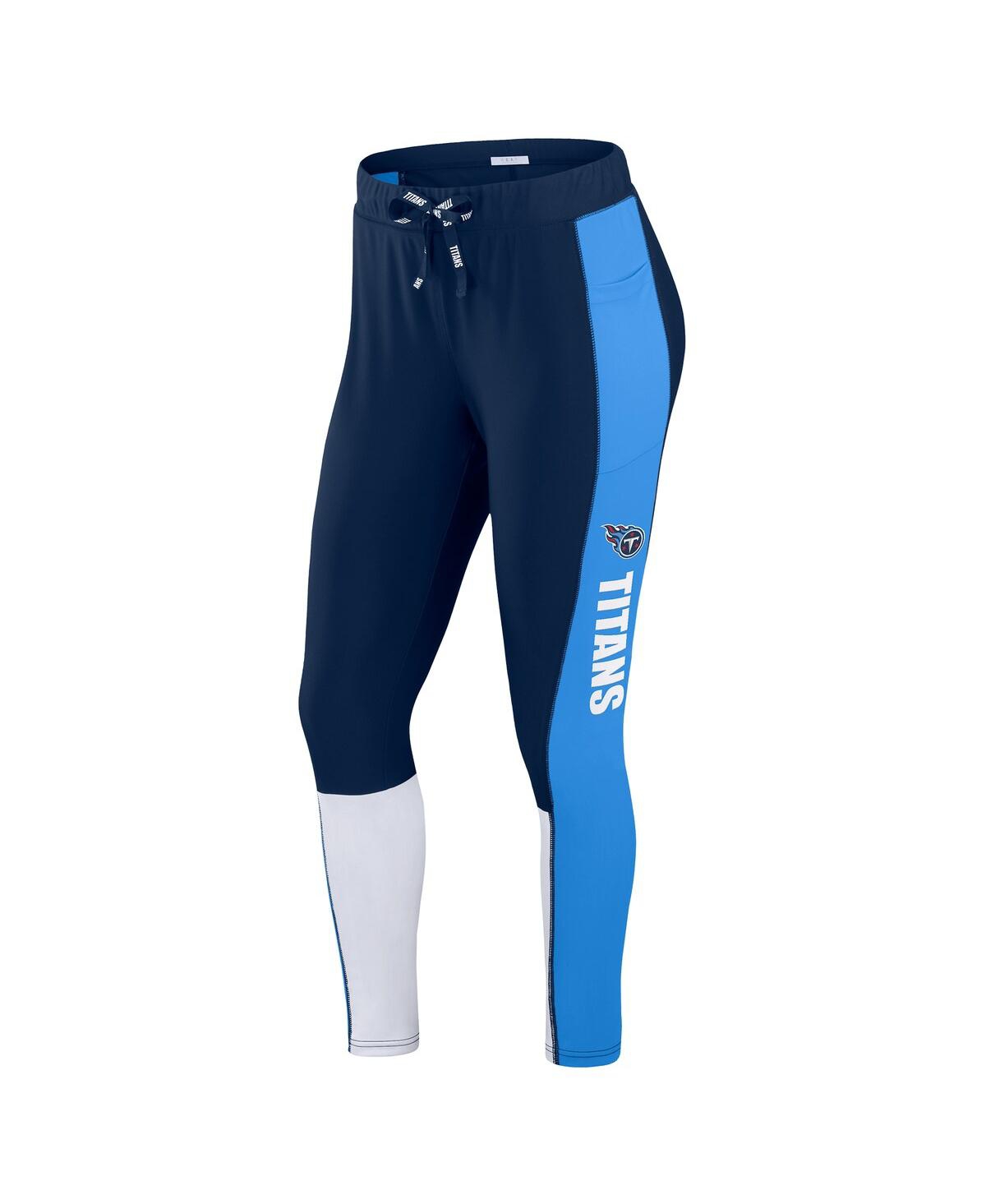 Wear By Erin Andrews Women's Navy/light Blue Tennessee Titans Color-block Leggings In Multi