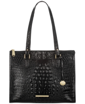 BRAHMIN ANYWHERE MELBOURNE EMBOSSED LEATHER TOTE