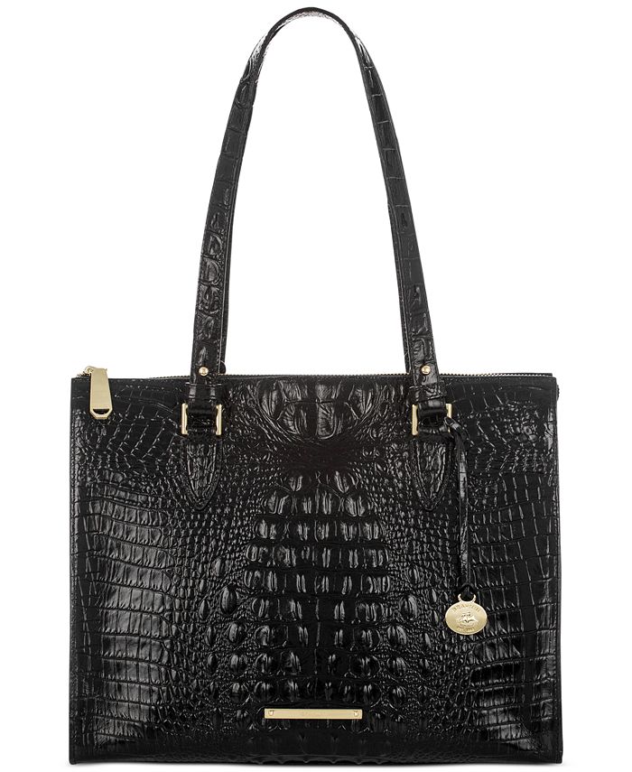 Brahmin Anywhere Melbourne Embossed Leather Tote - Carnation/Gold-Exclusive to Macy's