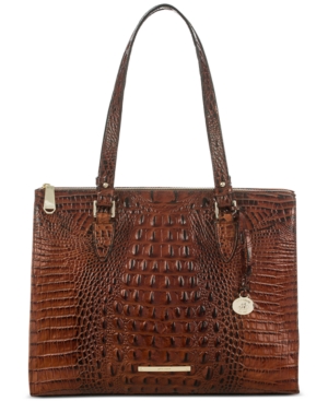 BRAHMIN ANYWHERE MELBOURNE EMBOSSED LEATHER TOTE
