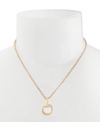 Gold Collegiate Link Pendant Necklace