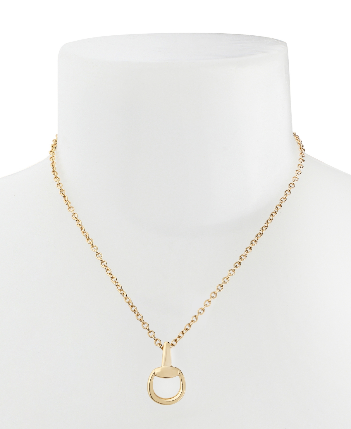Steve Madden Gold Collegiate Link Pendant Necklace In Gold