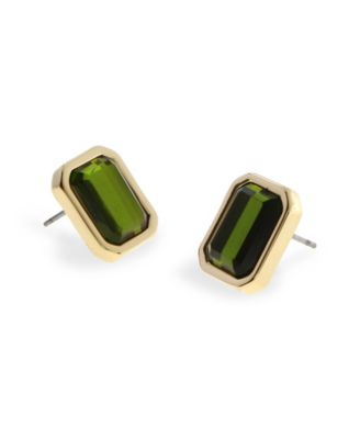 Steve Madden Olivine Gem Stud Earrings