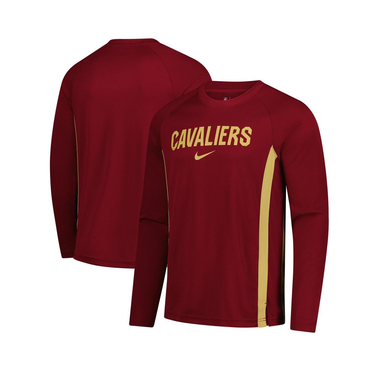 Men's Wine Cleveland Cavaliers 2025/26 Authentic Pre-Game Legend Dri-FIT Long Sleeve Shooting Shirt