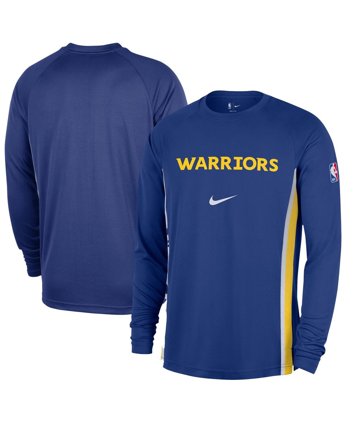 Nike Men's Royal Golden State Warriors 2025/26 Authentic Pre-Game Legend Dri-fit Long Sleeve Shooting Shirt