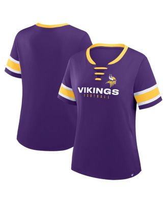 Fanatics - Women's Purple Minnesota Vikings Redzone Draw Play Athena Lace-Up T-Shirt