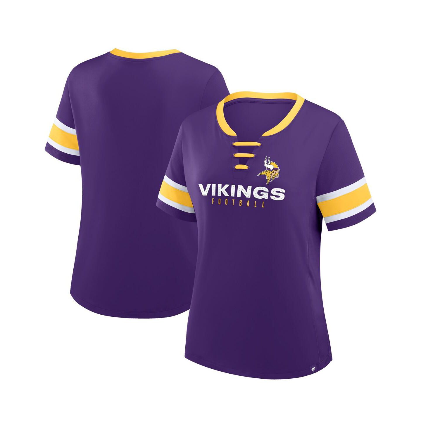 Женская футболка Fanatics Purple Minnesota Vikings Redzone Draw Play Athena Lace-Up — фото 1