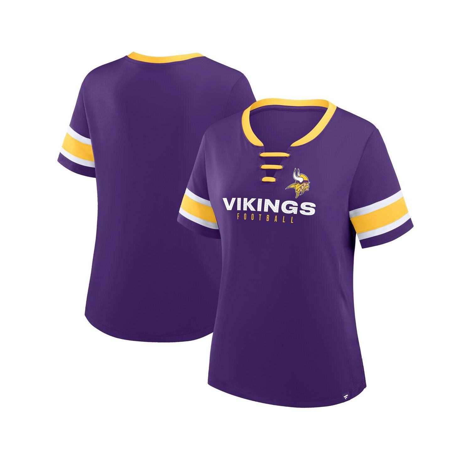 Women's Purple Minnesota Vikings Redzone Draw Play Athena Lace-Up T-Shirt