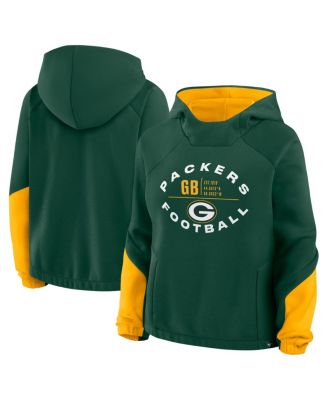Fanatics - Women's Green Green Bay Packers Oversized&nbsp;Redzone Bubble Screen Pullover Hoodie