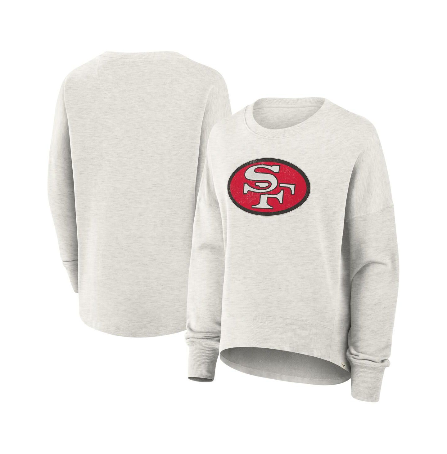 Женский свитшот Fanatics Heather Gray San Francisco 49ers Oversized Hometown Pullover — фото 1