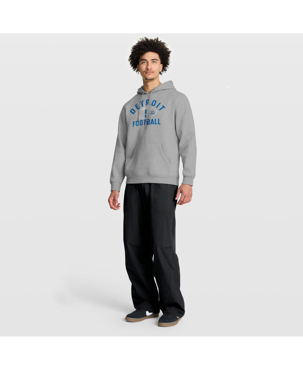 Fanatics Men's Heather Gray Detroit Lions Fumblerooski Legacy Pullover Hoodie