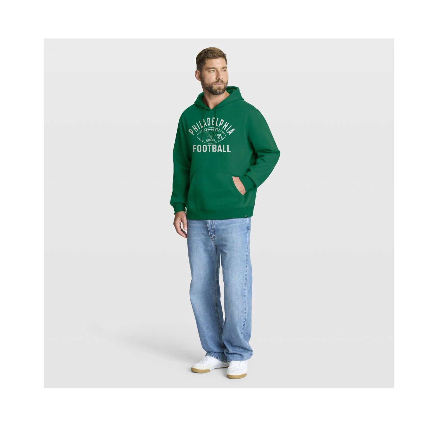 Men's Kelly Green Philadelphia Eagles Fumblerooski Legacy Pullover Hoodie