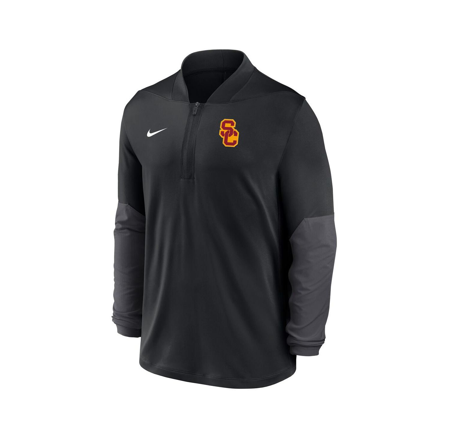 Men's Black USC Trojans One Goal Performance Half-Zip Pullover Hoodie