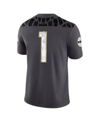 Men's 1 Anthracite Oregon Ducks Shoe Duck Game Jersey