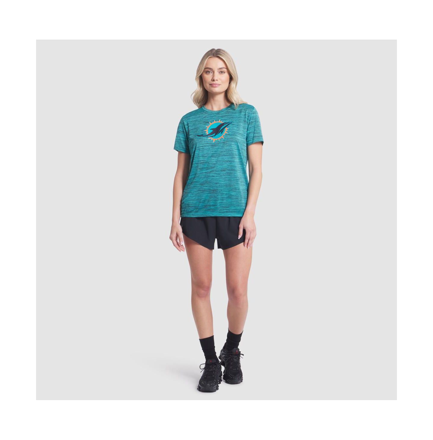 Женская футболка Nike Turbo Green Miami Dolphins 2025 Rivalries Collection Sideline Velocity Dri-FIT — фото 2