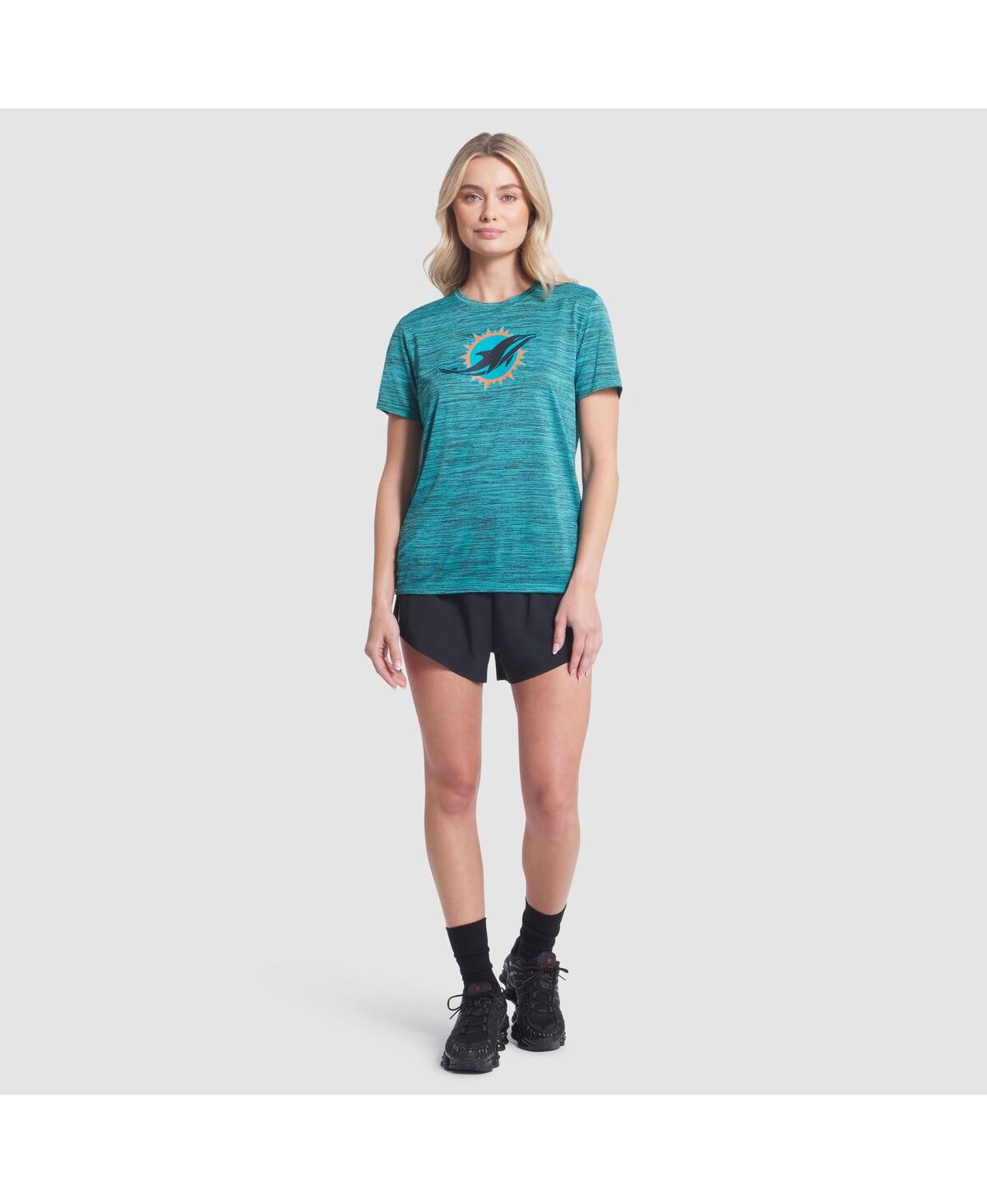 Nike Women's Turbo Green Miami Dolphins 2025 Rivalries Collection Sideline Velocity Dri-fit T-shirt In Blue