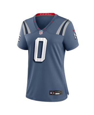 Women's Christian Gonzalez&nbsp;Storm Blue New England Patriots 2025 Rivalries Collection Game Jersey
