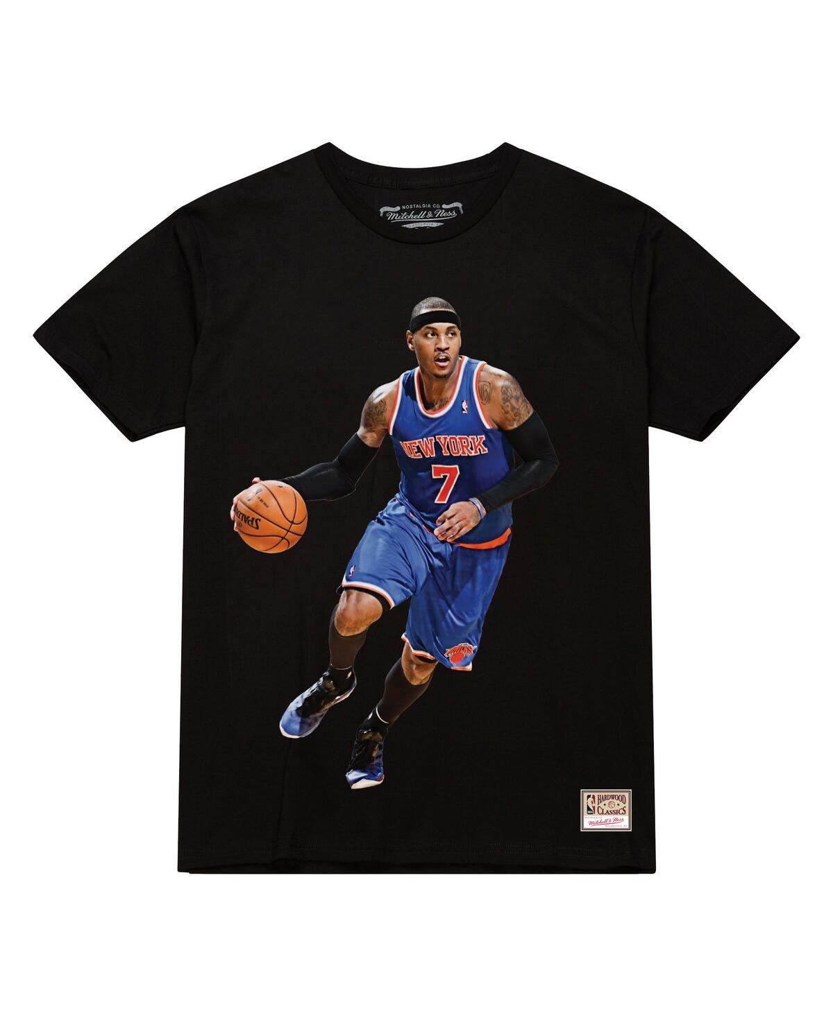 Mitchell & Ness Men's Carmelo Anthony Black New York Knicks Ultimate Player Name Number T-shirt In Black