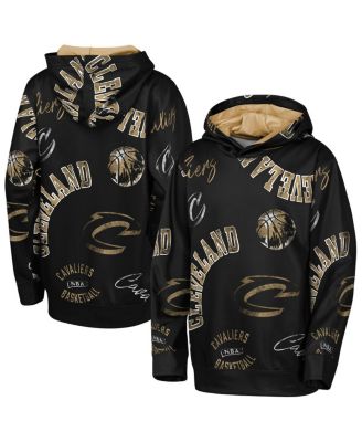Outerstuff - Big Boys and Girls Black Cleveland Cavaliers Moving Violation Hoodie