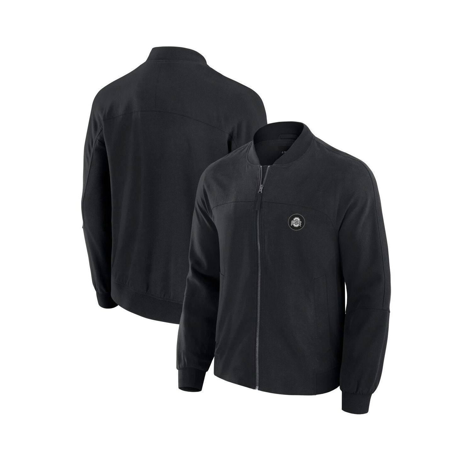 Men's Black Ohio State Buckeyes Lightweight Cover-4 Tri-Blend Full-Zip Jacket