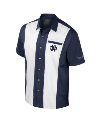 Men's Navy Notre Dame Fighting Irish Strike Bowling Button-Up Shirt