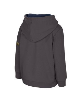 Toddler Charcoal Michigan Wolverines Big Logo Volume Fleece Pullover Hoodie